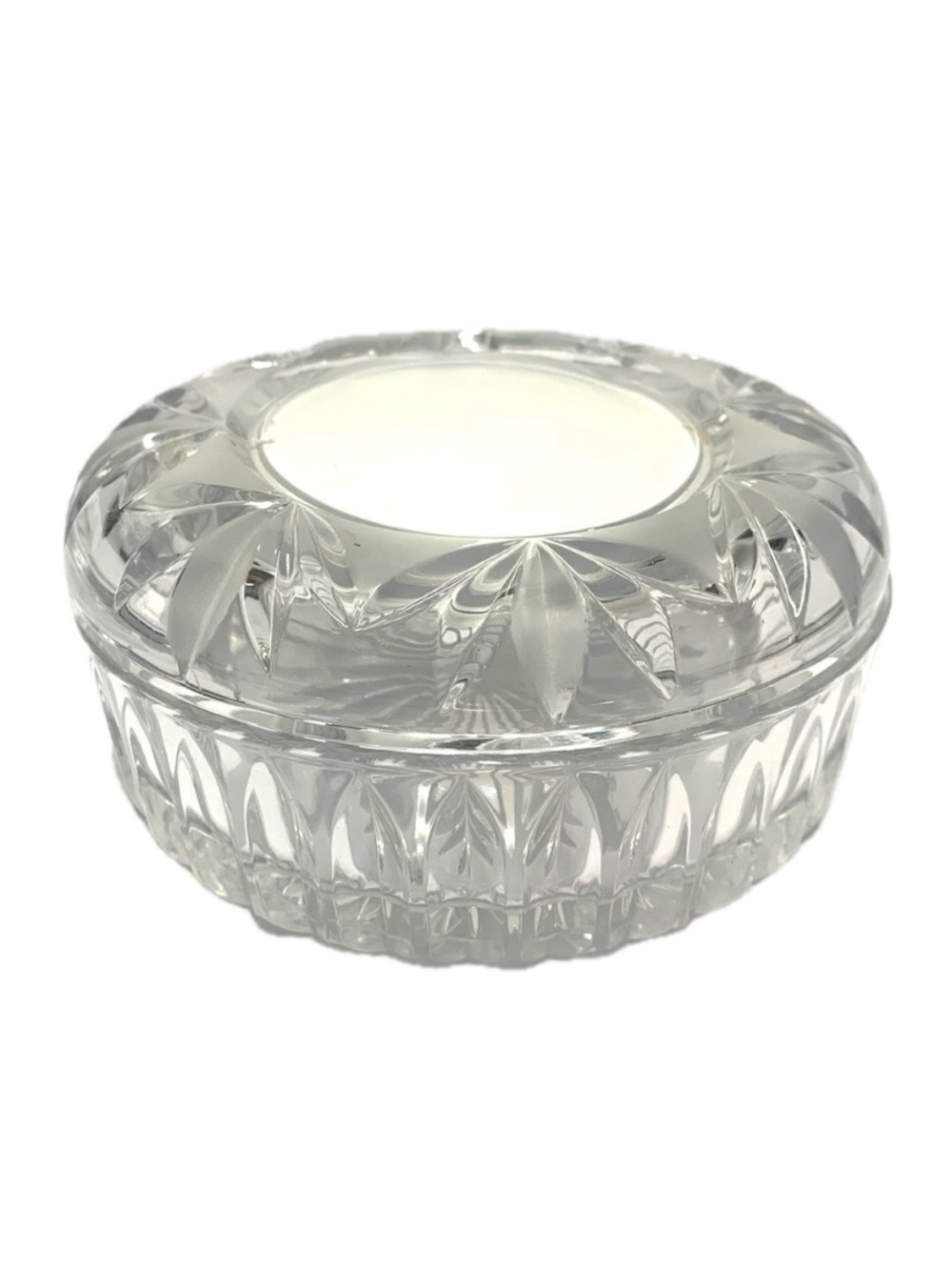 Vintage Studio Nova Poem Crystal Trinket Jewelry Box with Photo Frame Lid